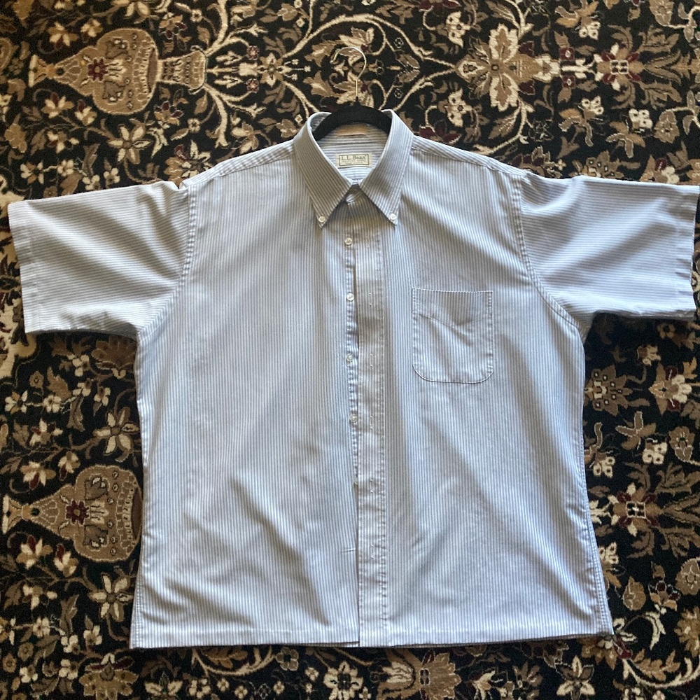 L.L. Bean Made In USA Short Sleeve Button Up Shirt
